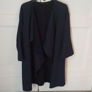H by Halston light waterfall coat Size 12 Navy  Never worn.